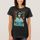 Nurse Black Women Black History Afro African Pride T-Shirt (Vorderseite)