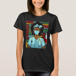 Nurse Black Women Black History Afro Afrikanische T-Shirt