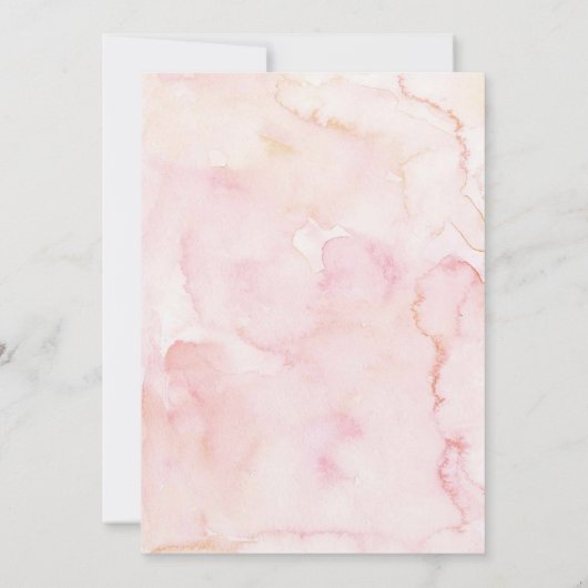 Nurse Blush Pink Abschluss Einladung (Rückseite)