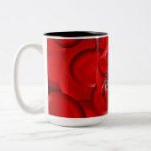 NURSE BLUTZELLEN SYRINGE HERZLOGO ZWEIFARBIGE TASSE (Links)