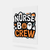 Nurse Boo Crew Halloween Healthhero Spooky Acrylschild (Winkel)