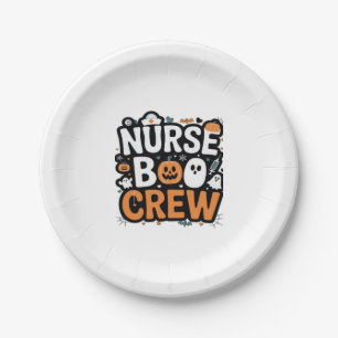 Nurse Boo Crew Halloween Healthhero Spooky Pappteller