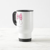 Nurse Bow Stethoscope Cup, Personalized Nurse Cup, Reisebecher (Vorderseite Links)