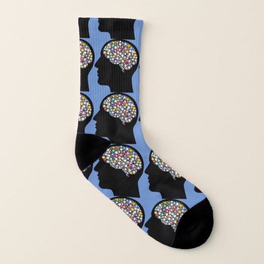 Nurse Brain Ceil Blue Socks Socken (Links - Innen)
