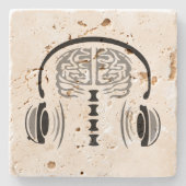 Nurse Brain Gray Song Steinuntersetzer (Vorderseite)