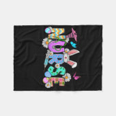 Nurse Bunny Ears Egg Stethoskop Niedlich Osterkrus Fleecedecke (Vorderseite (Horizontal))