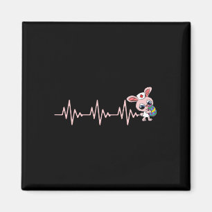 Nurse Bunny Heartbeat Ostereier Jagdkaninchen Nu Magnet