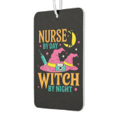 Nurse by Day, Witch by Night Cat Halloween Classic Autolufterfrischer (Links)