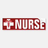 Nurse Caduceus Autoaufkleber (Vorne)