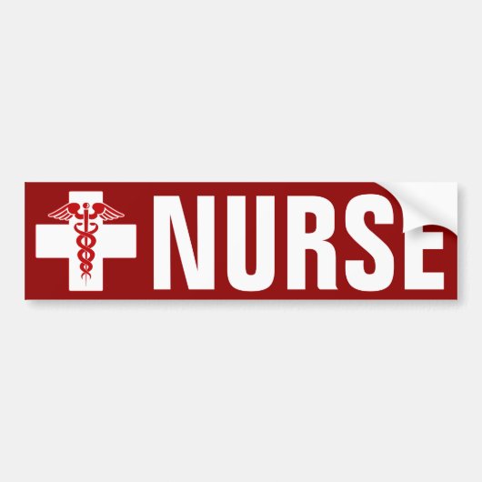 Nurse Caduceus Autoaufkleber (Vorne)