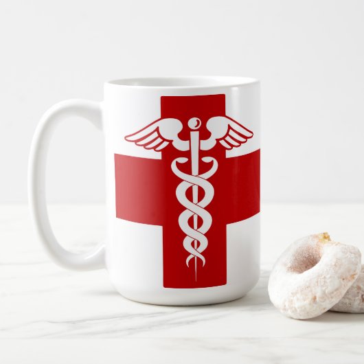 Nurse Caduceus Kaffeetasse (Mit Donut)