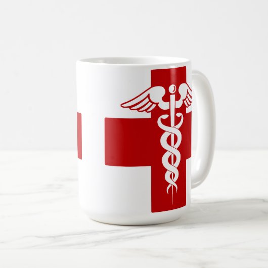 Nurse Caduceus Kaffeetasse (VorderseiteRechts)