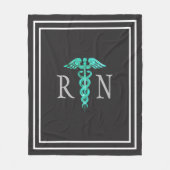 Nurse Caduceus Medium Fleece Blanket (Vorderseite)