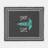Nurse Caduceus Medium Fleece Blanket (Vorderseite (Horizontal))