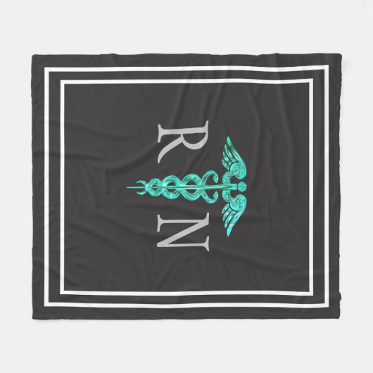 Nurse Caduceus Medium Fleece Blanket (Vorderseite (Horizontal))