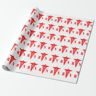 Nurse Caduceus (rot) Geschenkwrap Geschenkpapier