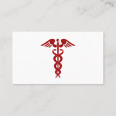Nurse Caduceus White Visitenkarte (Rückseite)