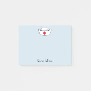 Nurse Cap Add Name 4x3 Post-it Klebezettel