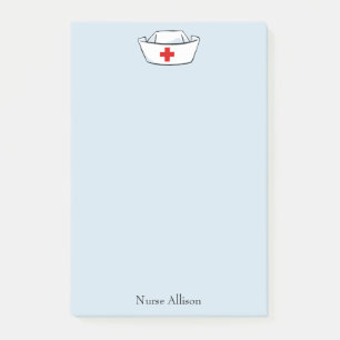 Nurse Cap Add Name 4x6 Post-it Klebezettel