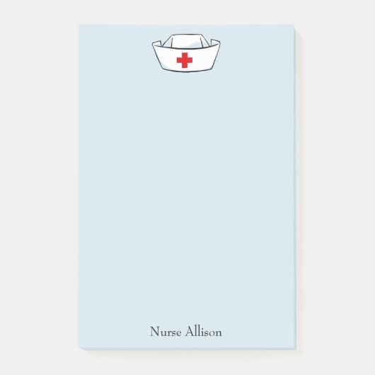 Nurse Cap Add Name 4x6 Post-it Klebezettel (Vorderseite)