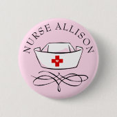 Nurse Cap Name Pink hinzufügen Button (Vorderseite)
