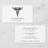 Nurse Caregiver Caduceus Visitenkarte (Vorne/Hinten)