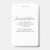 Nurse Caregiver Floral Stethoscope Ausweis (Back)