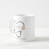 Nurse Caregiver Floral Stethoscope Kaffeetasse (Vorderseite Links)