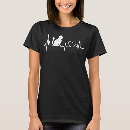 Nurse Cat Lover Nursing Heartbeat Registriert  T-Shirt (Vorderseite)
