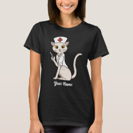 Nurse Cat - White Kitty Nurse Cat Lover T-Shirt