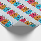 Nurse Cats Geschenk Wrap Blue Geschenkpapier (Ecke)