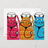 Nurse Cats Postkarte (Vorne/Hinten)