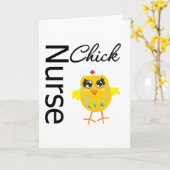 Nurse Chick Karte (Gelbe Blume)
