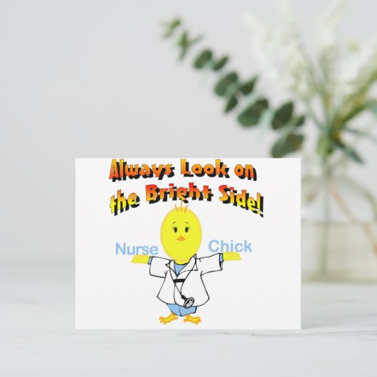 Nurse Chick Postkarte (Stehend Vorderseite)