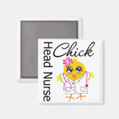 Nurse Chick v2 Head Nurse Magnet (Vorderseite/Rückseite)