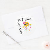 Nurse Chick v2 Wound Care Nurse Runder Aufkleber (Umschlag)