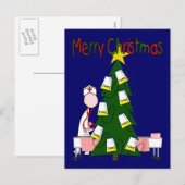 Nurse Christmas Design "Frohe Weihnachten" Feiertagspostkarte (Vorne/Hinten)