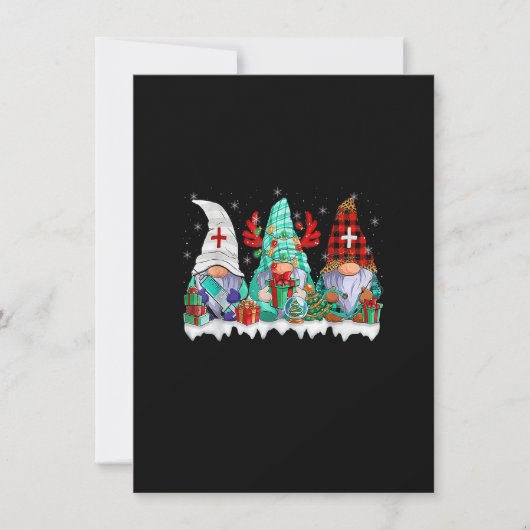 Nurse Christmas Gnomes Niedlich Nurses Xmas Pajama Einladung (Vorderseite)