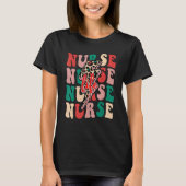 Nurse Christmas Lightning Bolt Leopard Christmas T-Shirt (Vorderseite)