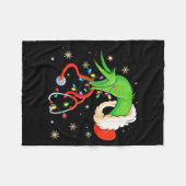 Nurse Christmas Stethoscope Nurses Xmas Santa Wome Fleecedecke (Vorderseite (Horizontal))