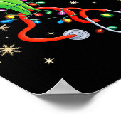 Nurse Christmas Stethoscope Nurses Xmas Santa Wome Poster (Ecke)