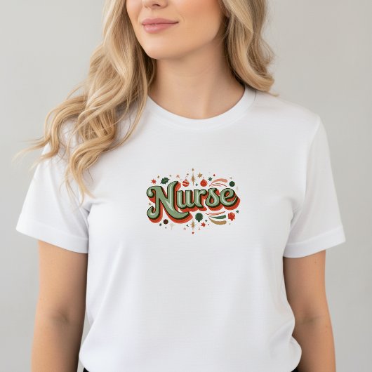 Nurse Christmas T-Shirt Tri-Blend Shirt