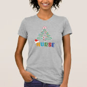 Nurse Christmas Tree Nurse Hat T - Shirt (Vorderseite)