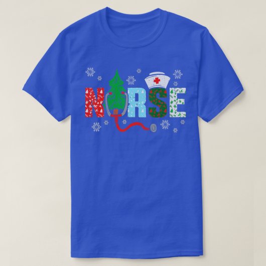 Nurse Christmas Tree Nurses Xmas Winter Scrub RN M T-Shirt (Design vorne)