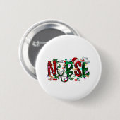 Nurse Christmas Tree Stethoscope RN LPN Scrub Nurs Button (Vorne & Hinten)