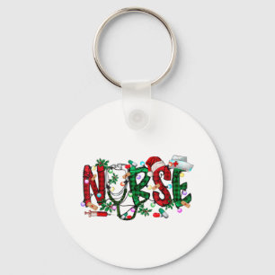 Nurse Christmas Tree Stethoscope RN LPN Scrub Nurs Schlüsselanhänger
