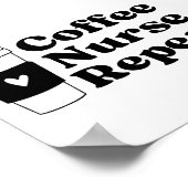 Nurse Coffee Lover Poster (Ecke)