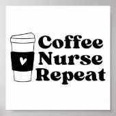 Nurse Coffee Lover Poster (Vorne)