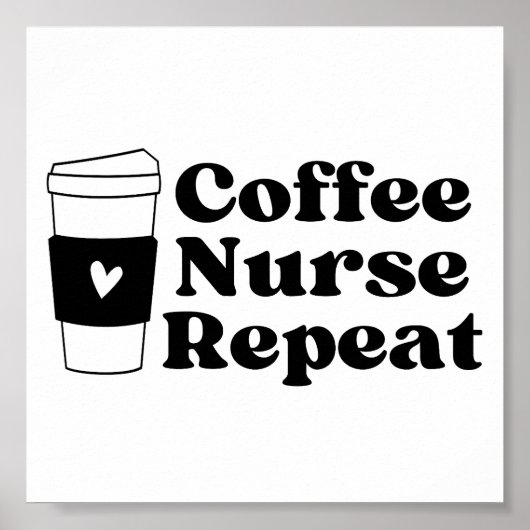 Nurse Coffee Lover Poster (Vorne)