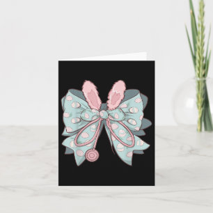 Nurse Coquette Bow Osterfest Bunny Eggs Ohrenpfleg Karte